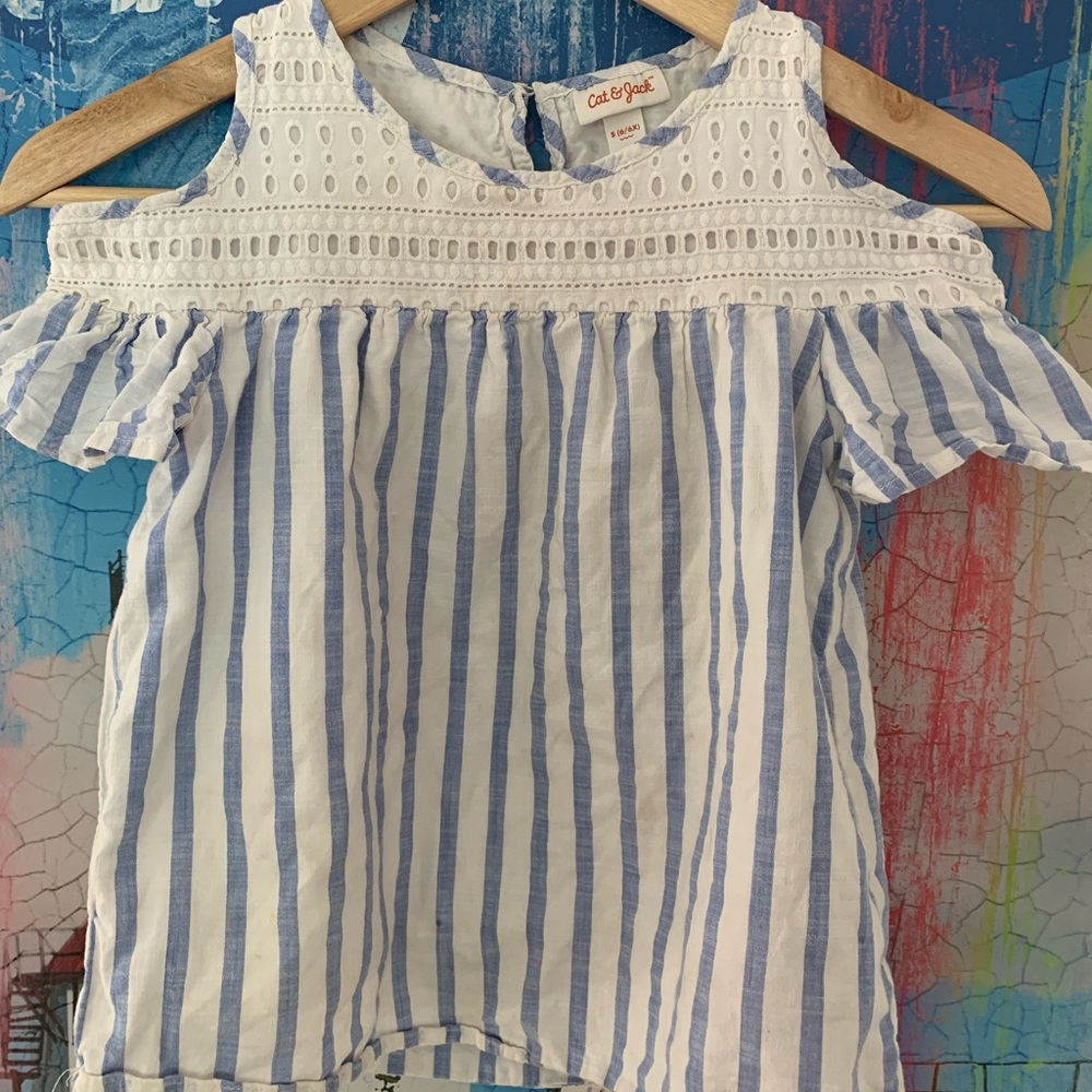 Cat & Jack peek-a-boo shoulder top SO cute!